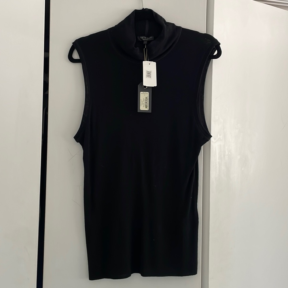 RAG & BONE NEW YORK BLACK BRIONY SLEEVELESS SIZE L - NEW WITH TAGS RRP $185.00